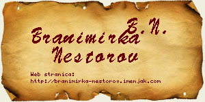 Branimirka Nestorov vizit kartica